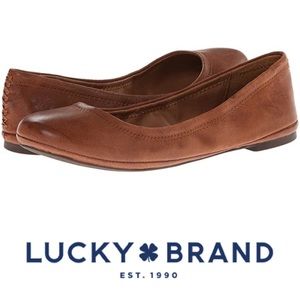LIKE NEW! Lucky Brand | Emmie Cognac Leather Flats